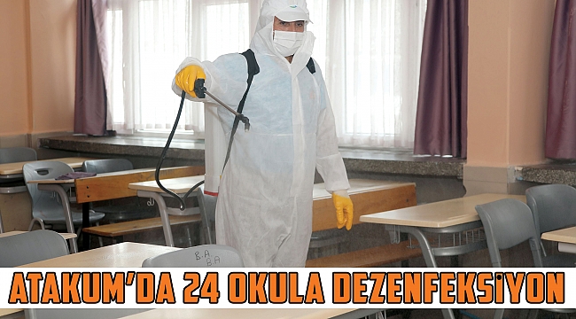 Atakum’da 24 okula dezenfeksiyon