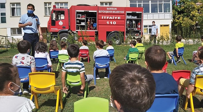 İtfaiyeden miniklere eğitim