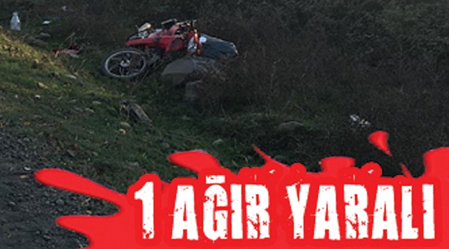 Motosiklet sürücüsü ağır yaralandı