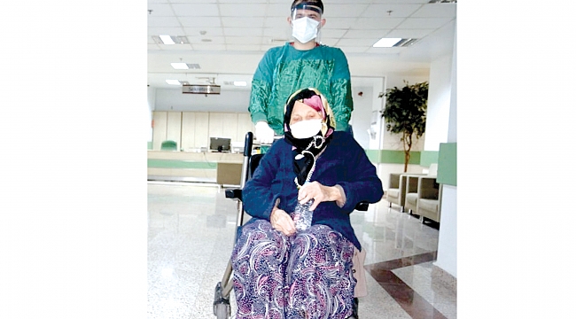 100 yaşındaki kadın kovid-19'u yendi