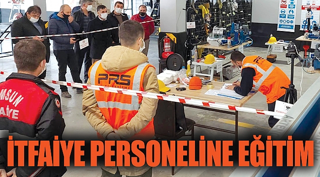İtfaiye personeline eğitim