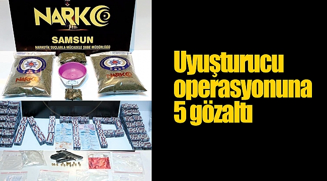 Uyuşturucu operasyonuna 5 gözaltı
