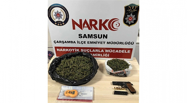 1 kilo esrar ile yakalandı
