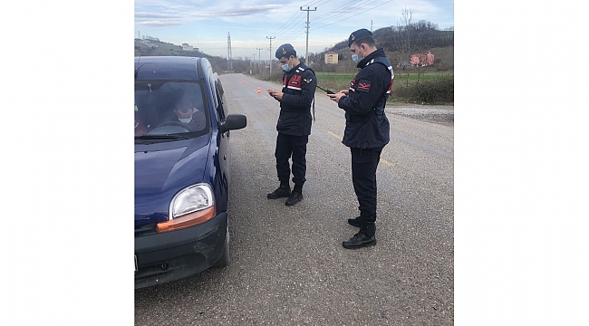 Samsun'da jandarmadan denetim