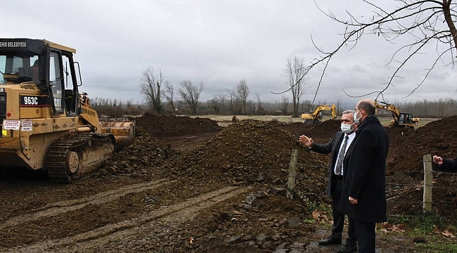 Terme’de yeni bulvara ilk kazma vuruldu