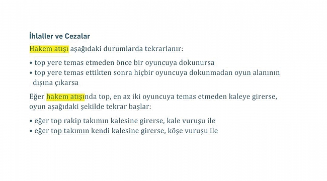 İşte o kural