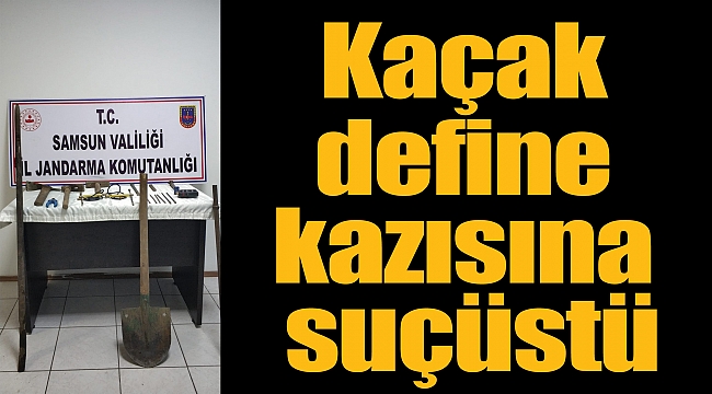 Kaçak define kazısına suçüstü
