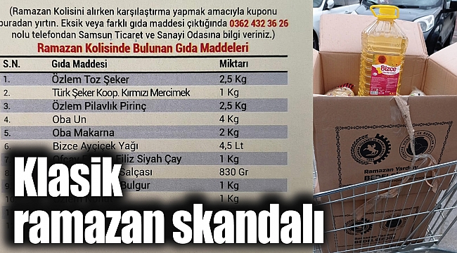 Klasik ramazan skandalı