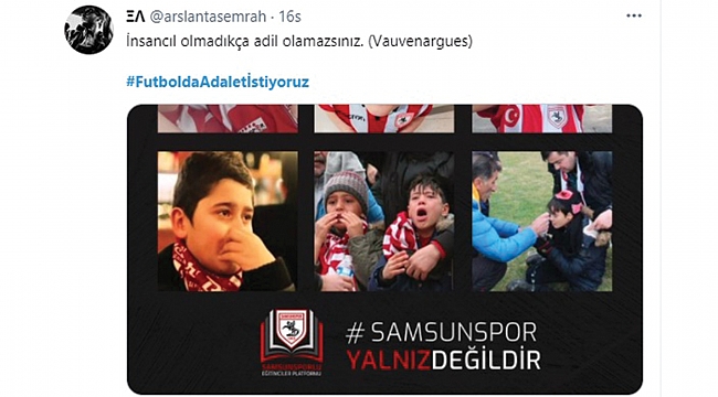 ‘#FUTBOLDA ADALET İSTİYORUZ’