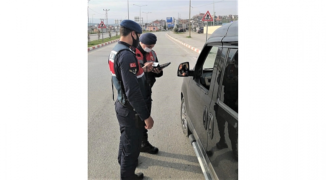 Kavak'ta jandarma iş başında