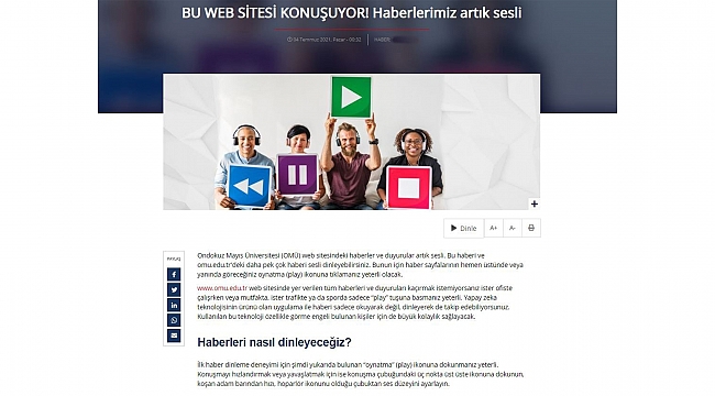 Haberler artık sesli
