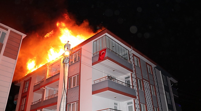 Havai fişek yangın çıkardı