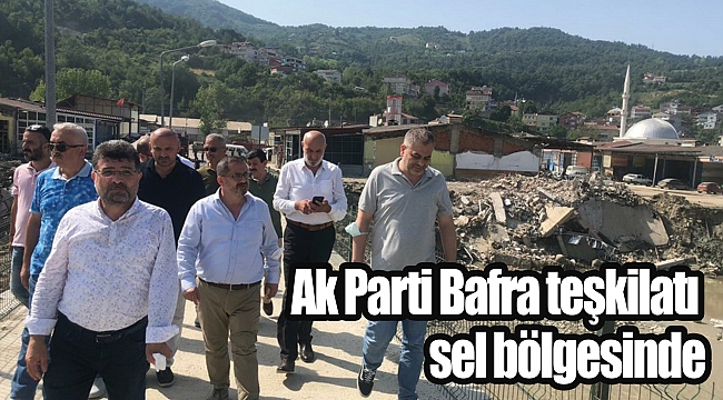 Ak Parti Bafra teşkilatı sel bölgesinde