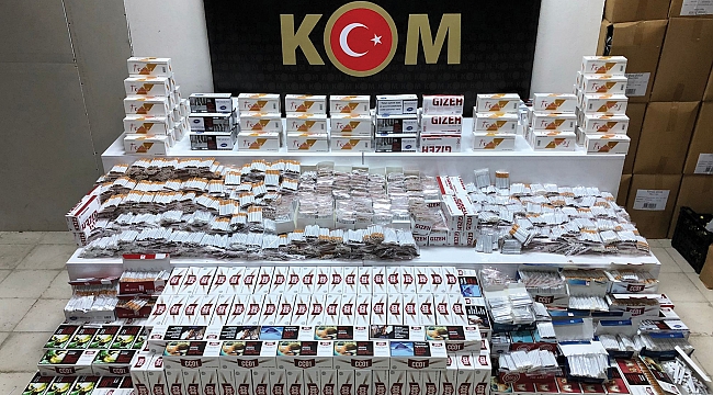 Kaçak makaron ve tütün operasyonu