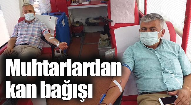 Muhtarlardan kan bağışı