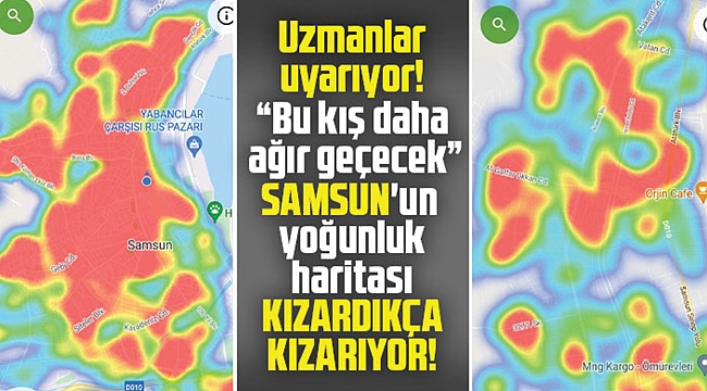 Samsun kızarıyor