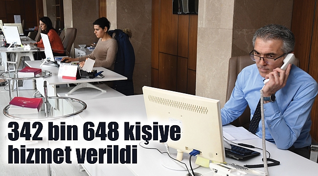 342 bin 648 kişiye hizmet verildi