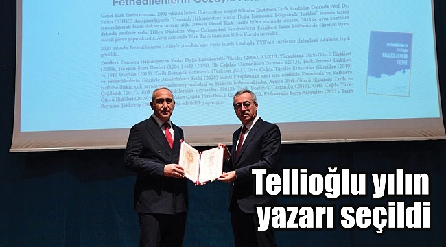 Tellioğlu yılın yazarı seçildi