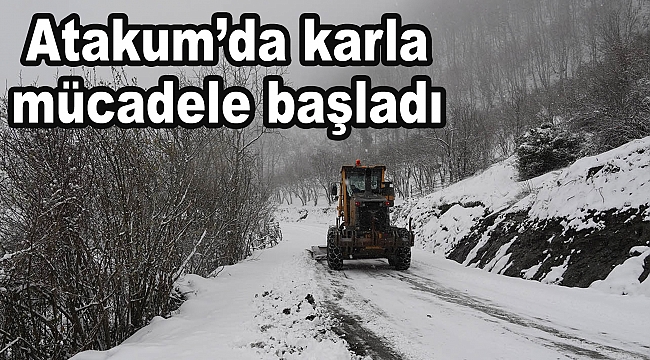 Atakum’da karla mücadele başladı 