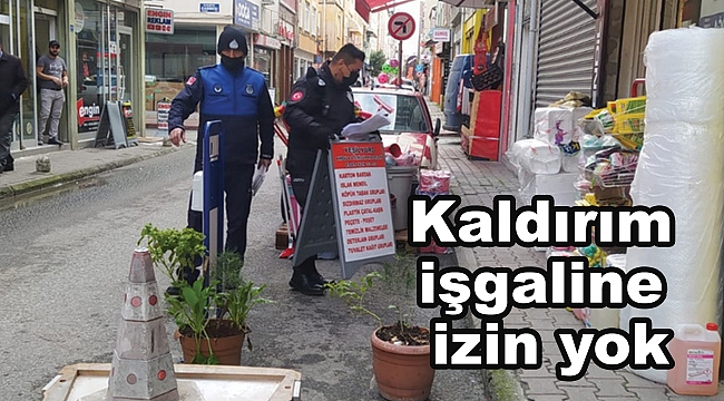 Kaldırım işgaline izin yok