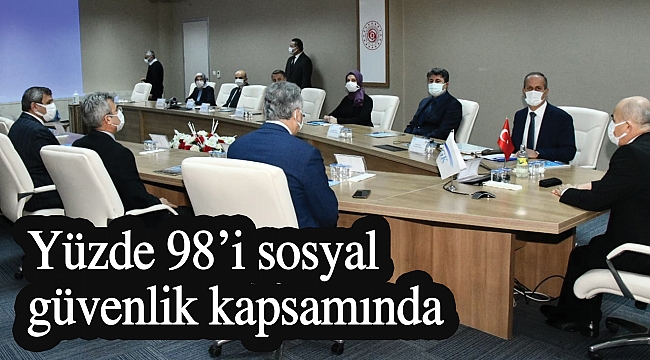 Yüzde 98’i sosyal güvenlik kapsamında