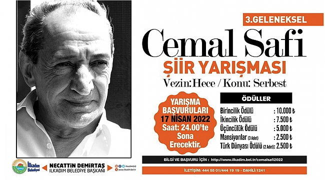 ‘Cemal Safi Şiir Yarışması’nın başvuruları başladı