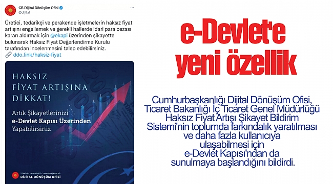 e-Devlet'e yeni özellik