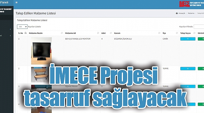 İMECE Projesi tasarruf sağlayacak