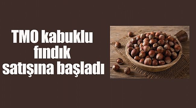 TMO kabuklu fındık satışına başladı
