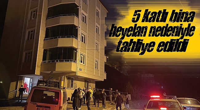 5 katlı bina heyelan nedeniyle tahliye edildi