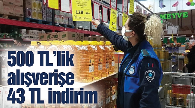 500 TL’lik alışverişe 43 TL indirim