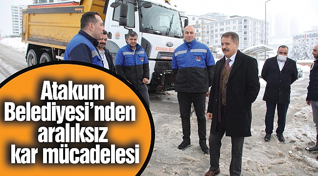 Atakum Belediyesi’nden aralıksız kar mücadelesi