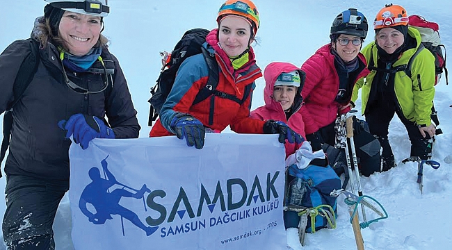 Kadınlar 2 bin 546 metreye tırmandı