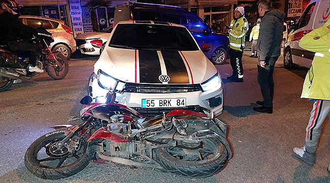 Otomobil motosikletle çarpıştı: 1 yaralı
