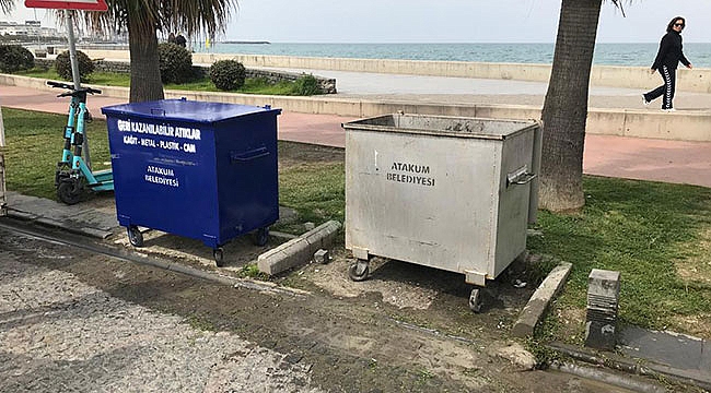 Atakum’a mavi konteynerler