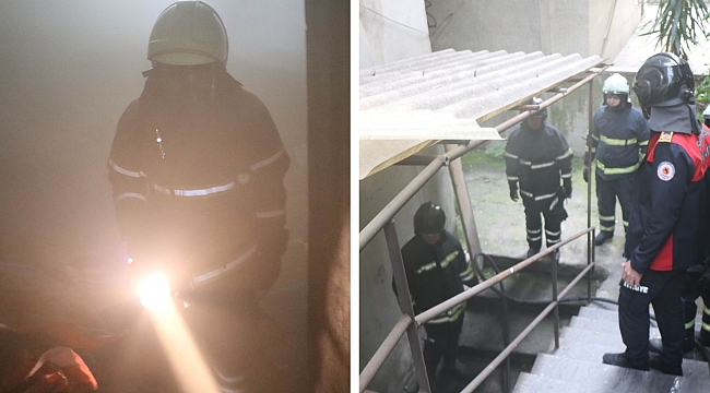 Kazan dairesinde yangın paniği