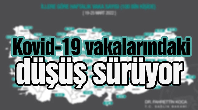 Kovid-19 vakalarındaki düşüş sürüyor