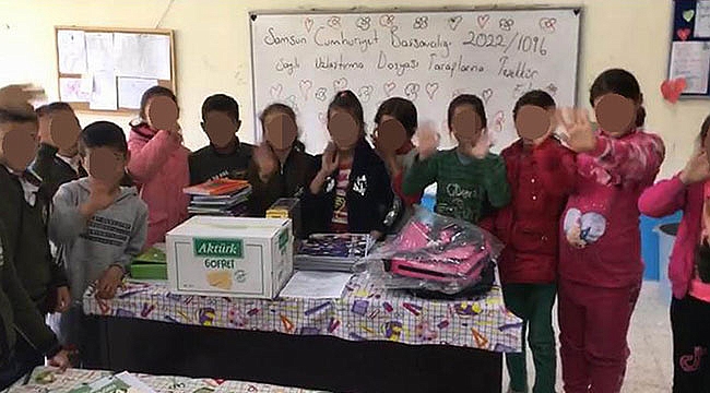 Köy okuluna yardım yaparak uzlaştılar