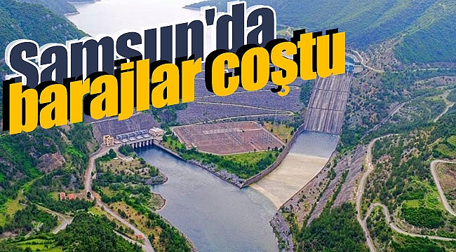 Samsun'da barajlar coştu