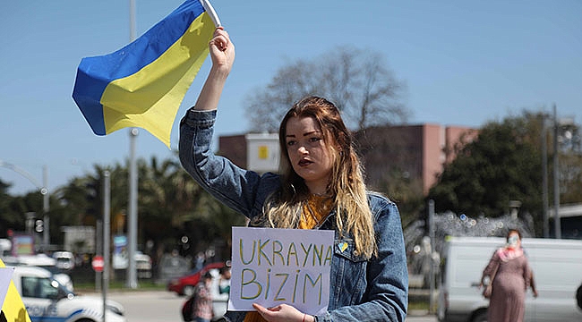Samsun'da Rusya protestosu