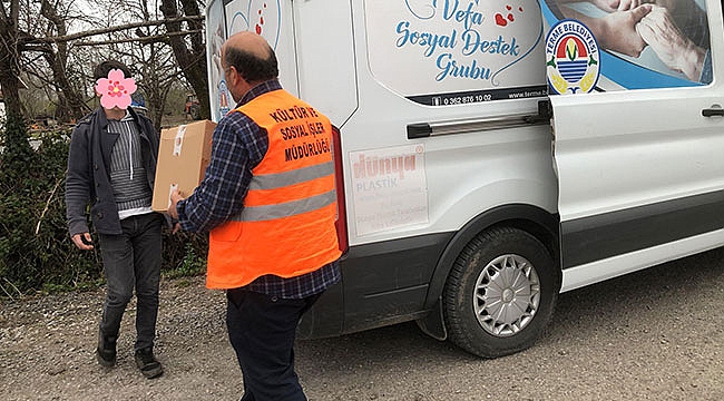 Terme’de ihtiyaç sahiplerine yardım