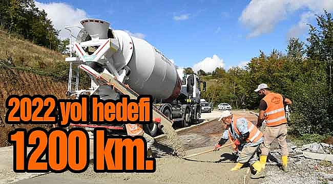 2022 yol hedefi 1200 km.