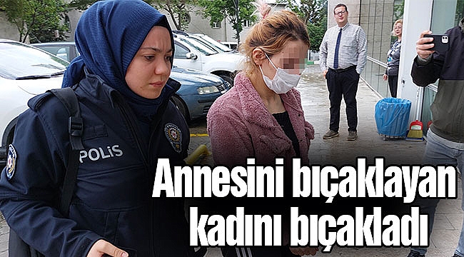 Annesini bıçaklayan kadını bıçakladı