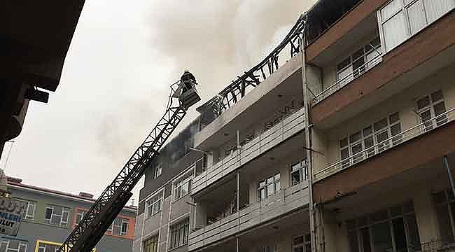 Çarşamba’da çatı yangını