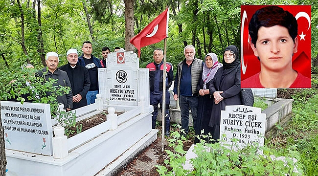 Şehit jandarmaya kabri başında anma
