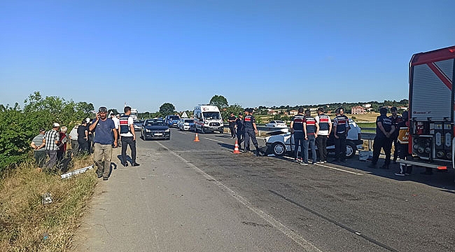 Alaçam’da feci kaza