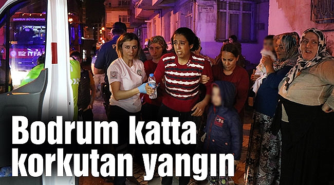 Bodrum katta korkutan yangın