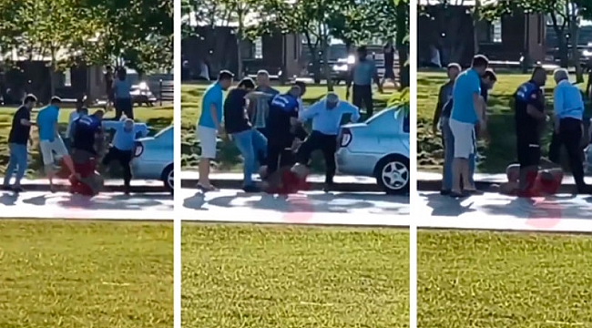 Çıplak vatandaşa dayak