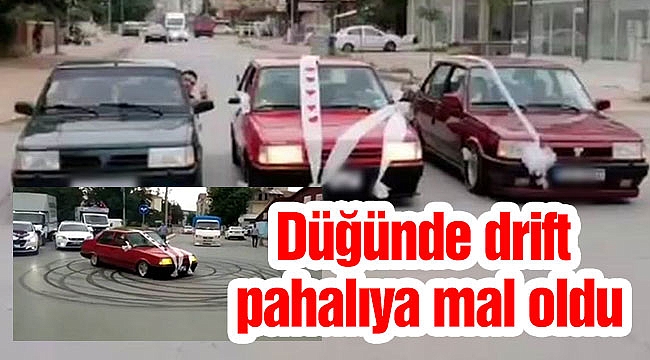 Düğünde drift pahalıya mal oldu