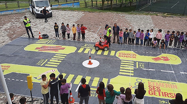 Kırsalda yaşayan öğrencilere trafik eğitimi